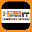H2B computers, derby logo, print and design